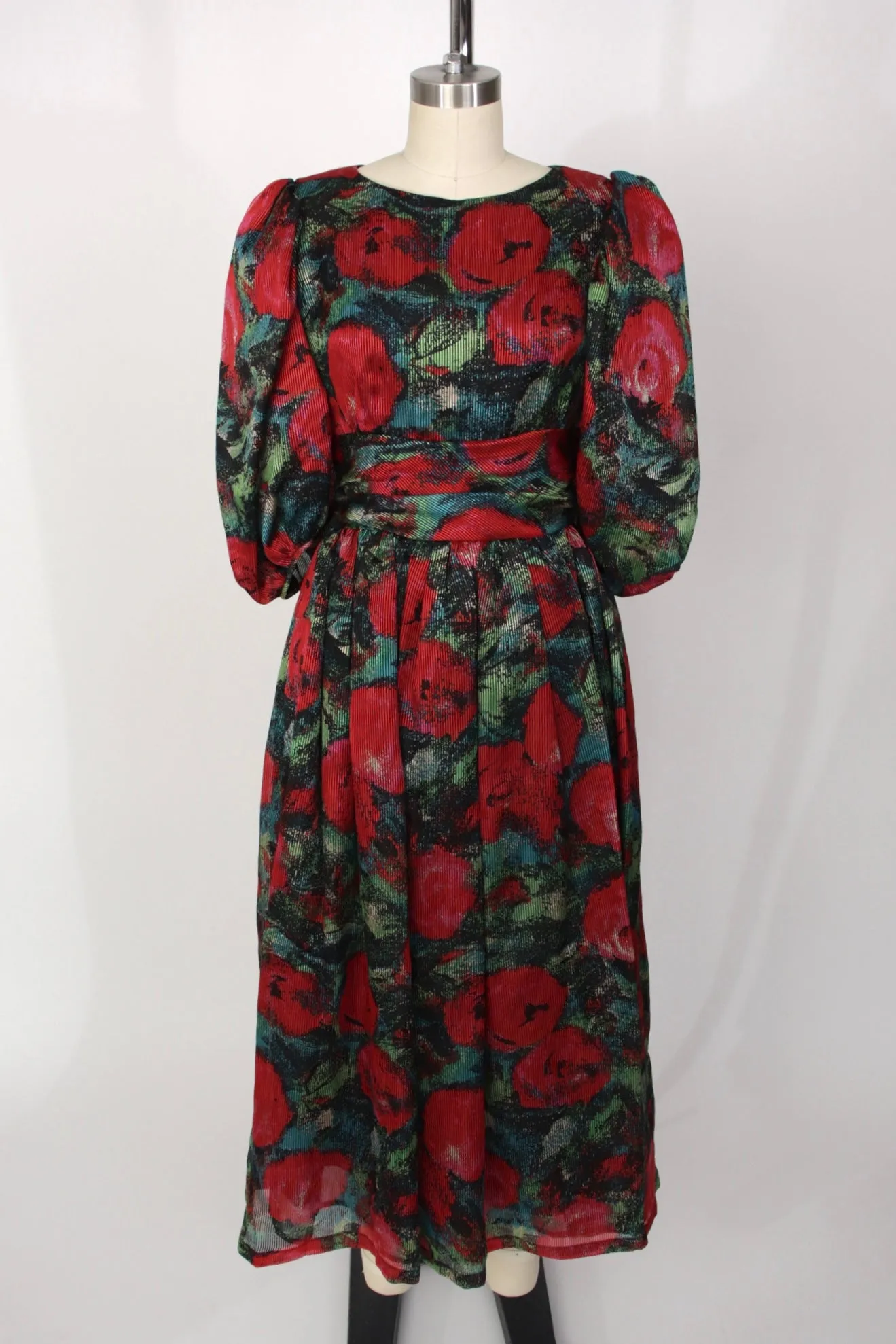 1970s William Pearson Puff Sleeve Dress