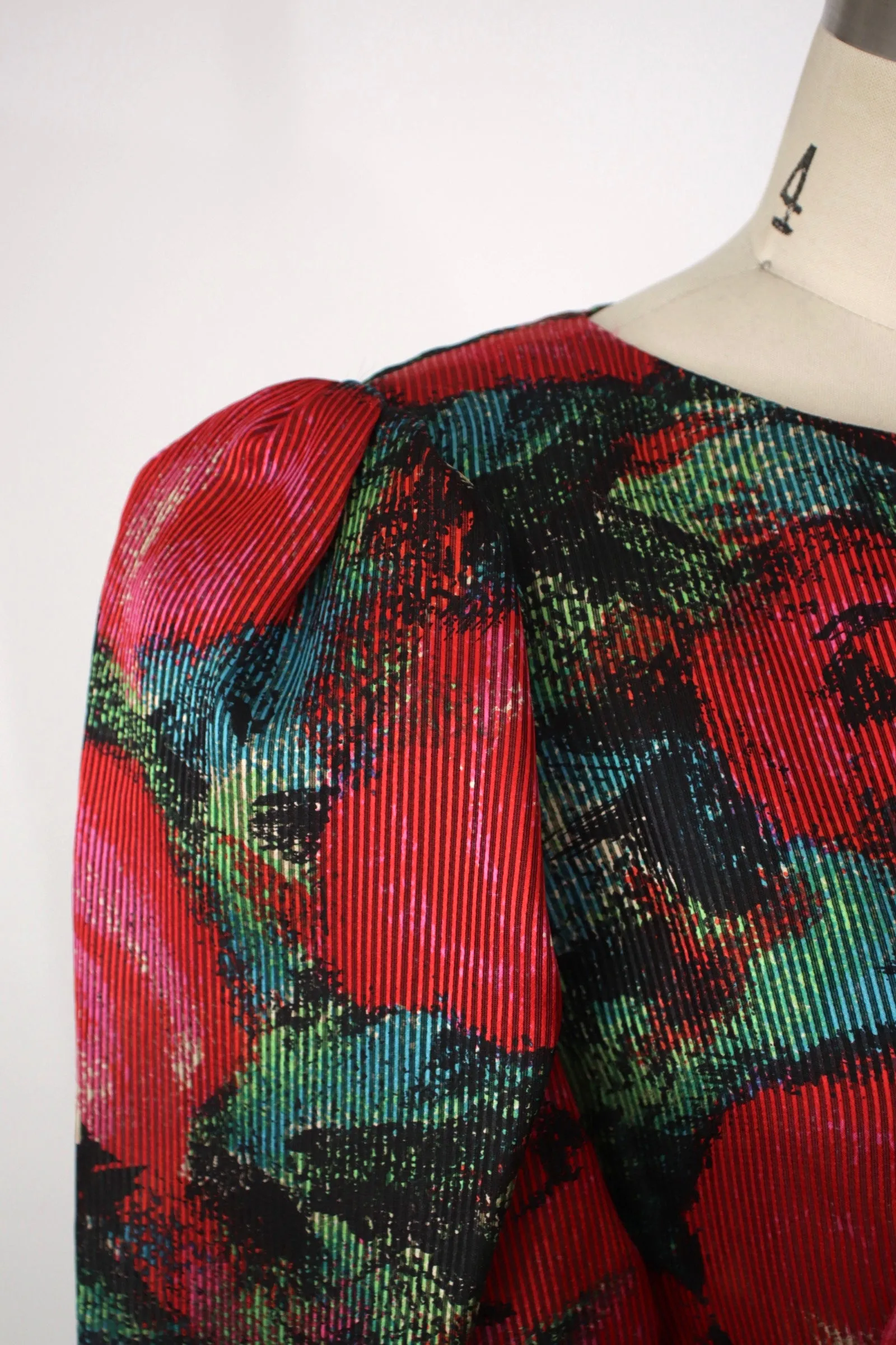 1970s William Pearson Puff Sleeve Dress