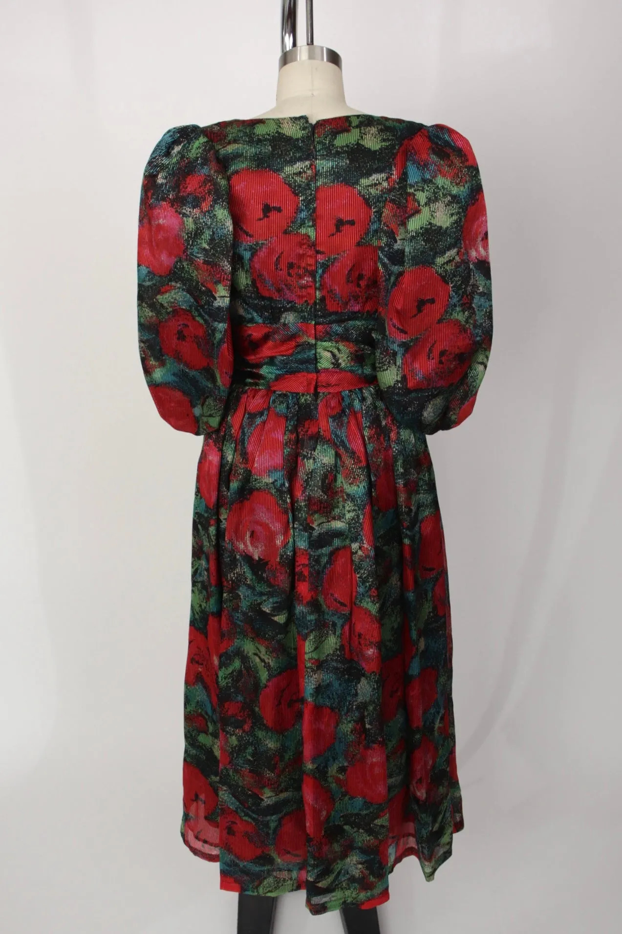 1970s William Pearson Puff Sleeve Dress
