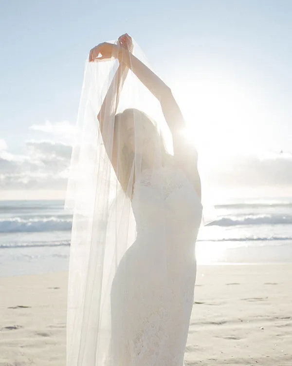 2018 Summer Beach Wedding Dresses Mermaid Open Back Simple Lace Wedding Gowns New Style