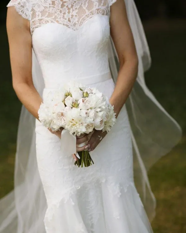 2019 Lace Country Wedding Dresses Mermaid Open Back Court Train Elegant Steven Khalil Bridal Gowns