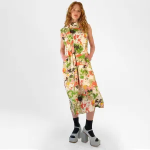 3RD EYE DRESS - LARGE SCALE FLORAL SILK PRINT
