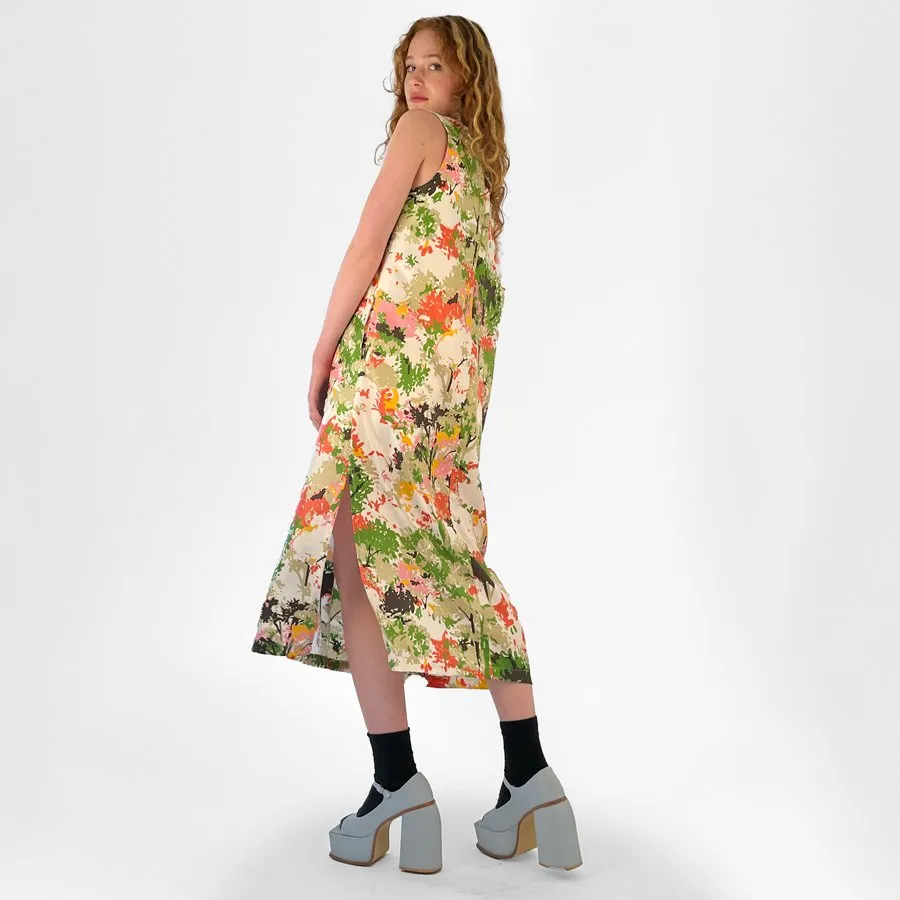 3RD EYE DRESS - LARGE SCALE FLORAL SILK PRINT