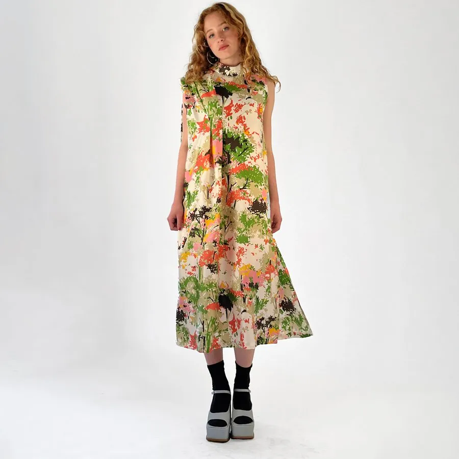 3RD EYE DRESS - LARGE SCALE FLORAL SILK PRINT