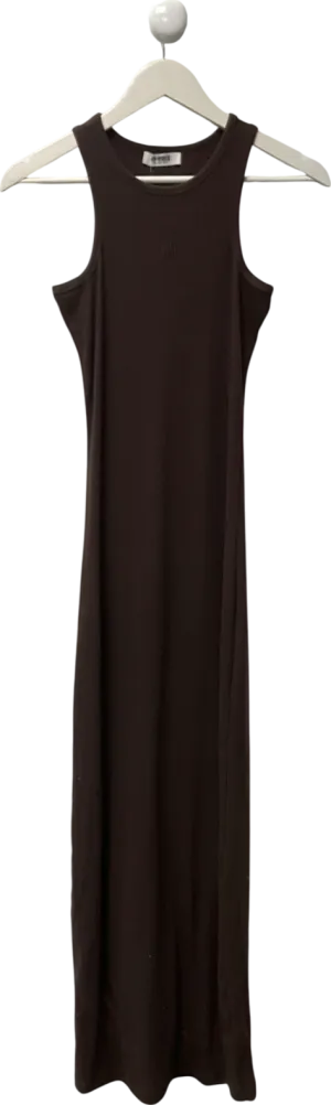 4th & Reckless Brown Emel Jersey Midaxi Dress UK 6