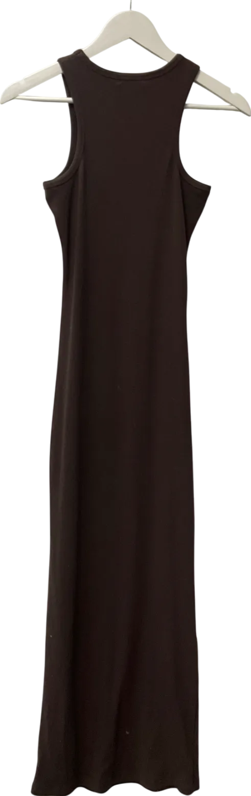 4th & Reckless Brown Emel Jersey Midaxi Dress UK 6