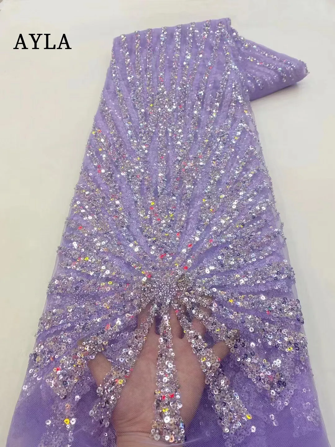 African Tulle Lace Blue Nigerian Sequins Lace Fabric 2023 High Quality Lace French Mesh Embroidery Lace for Women Wedding Fabric