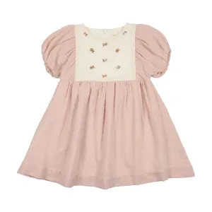 Analogie Swiss Dot Dress Short Sleeve - Pink