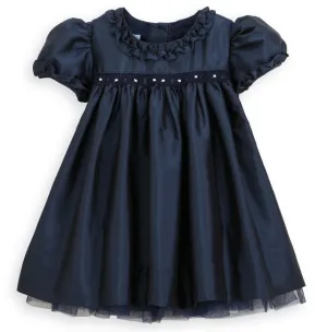 Annabelle Party Dress -- Navy Taffeta