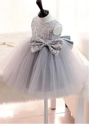 Attractive Sequin Lace  Flower Girl Dresses With Bowknot