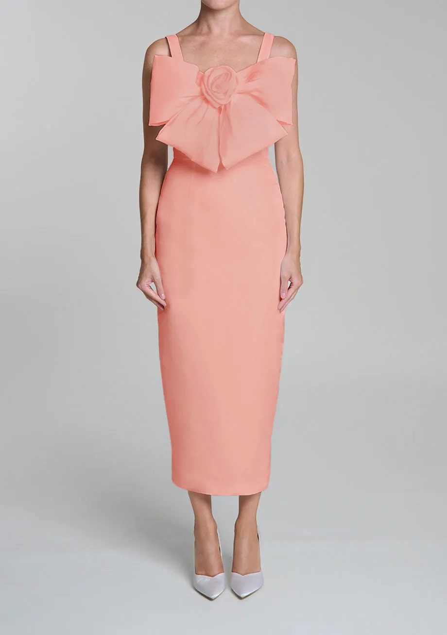 Aubrey Silk Faille Midi Dress