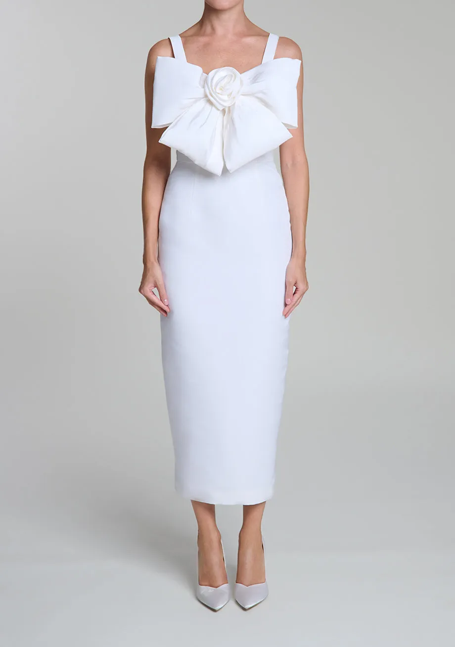 Aubrey Silk Faille Midi Dress