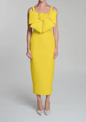 Aubrey Silk Faille Midi Dress