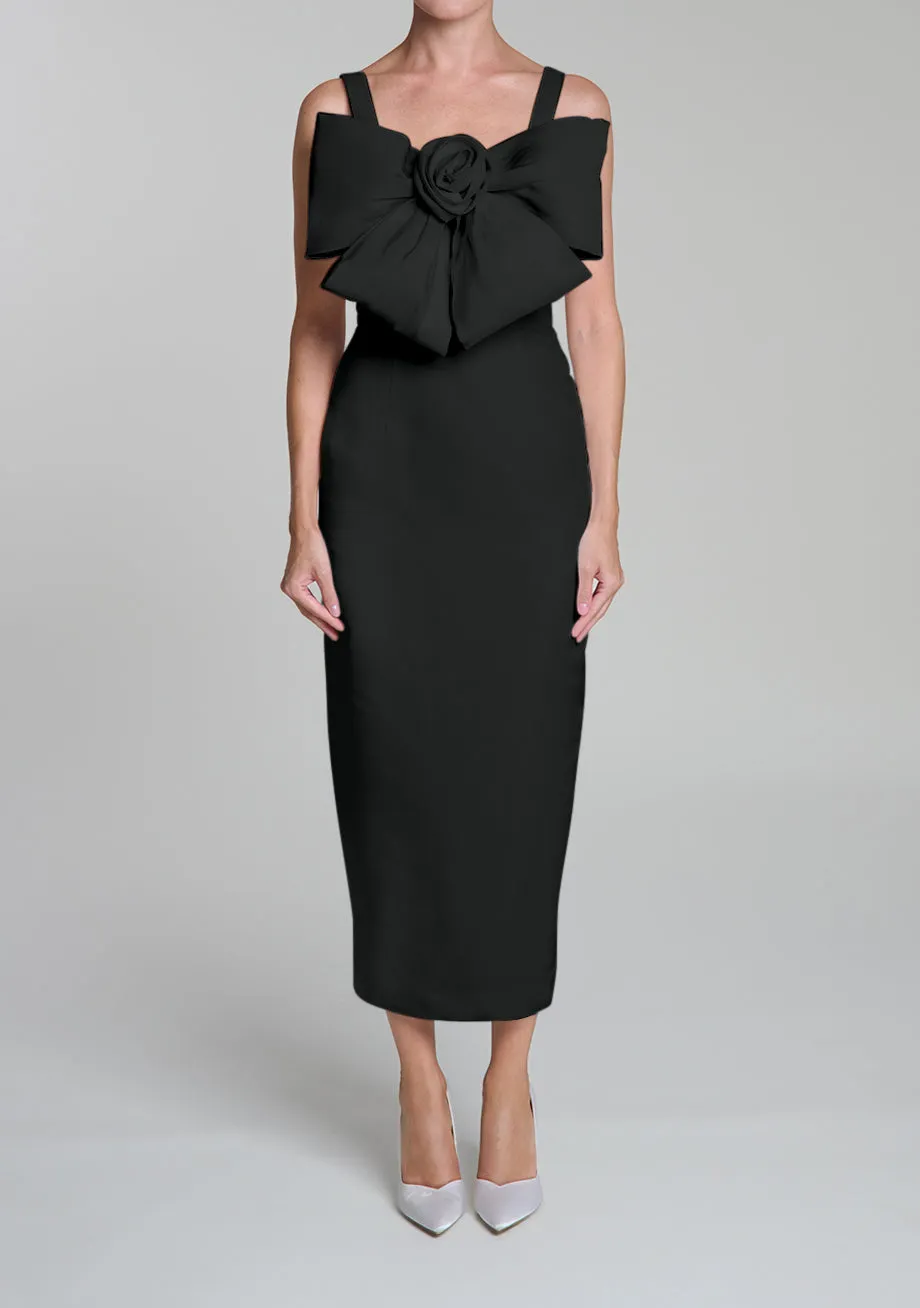 Aubrey Silk Faille Midi Dress