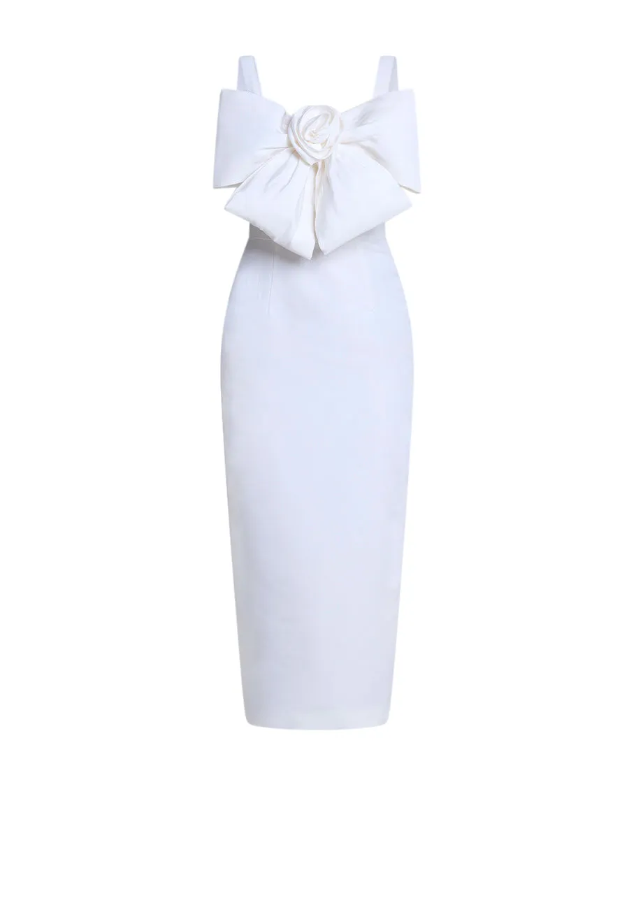 Aubrey Silk Faille Midi Dress