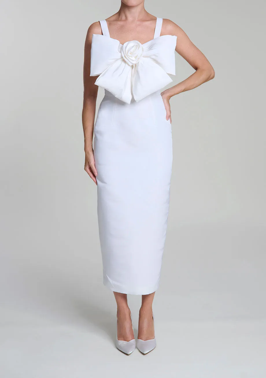 Aubrey Silk Faille Midi Dress