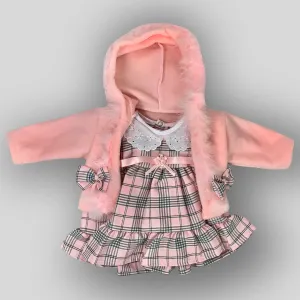 Baby Girls Pink Tartan Dress and Jacket