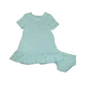 Bamboo Short Sleeve Pocket Dress with Bloomer (Lustre)
