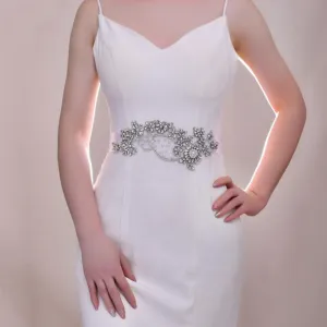 Belt Rhinestone Bridal Girdle Hand-stitched Diamond Headwear, ORN03