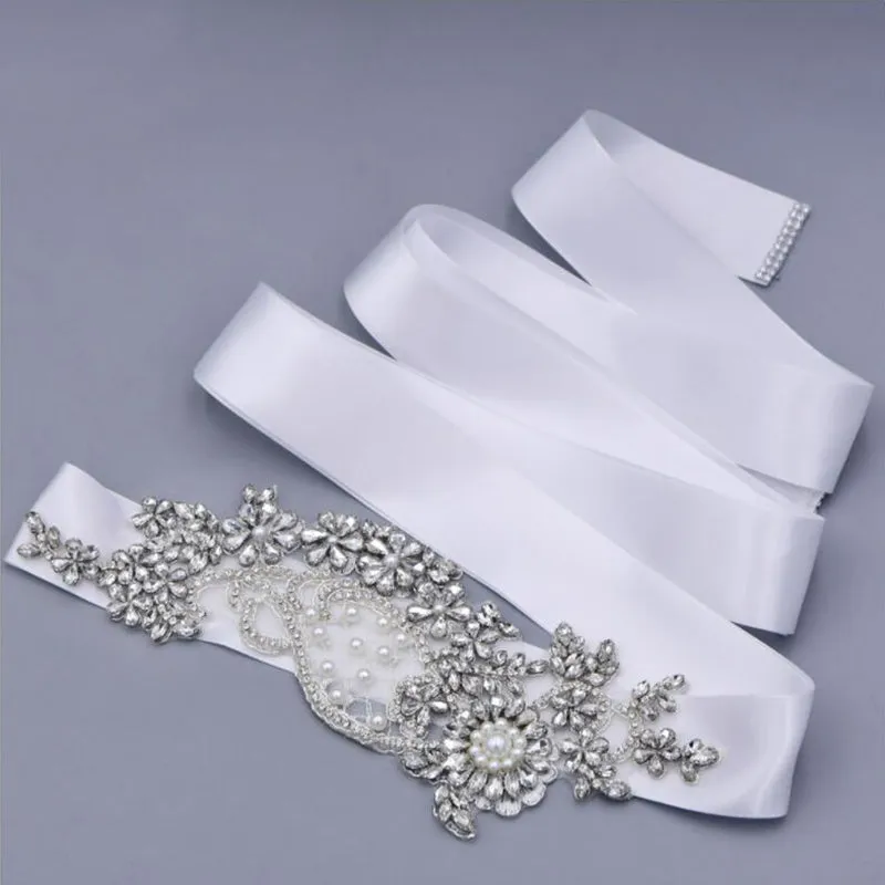 Belt Rhinestone Bridal Girdle Hand-stitched Diamond Headwear, ORN03