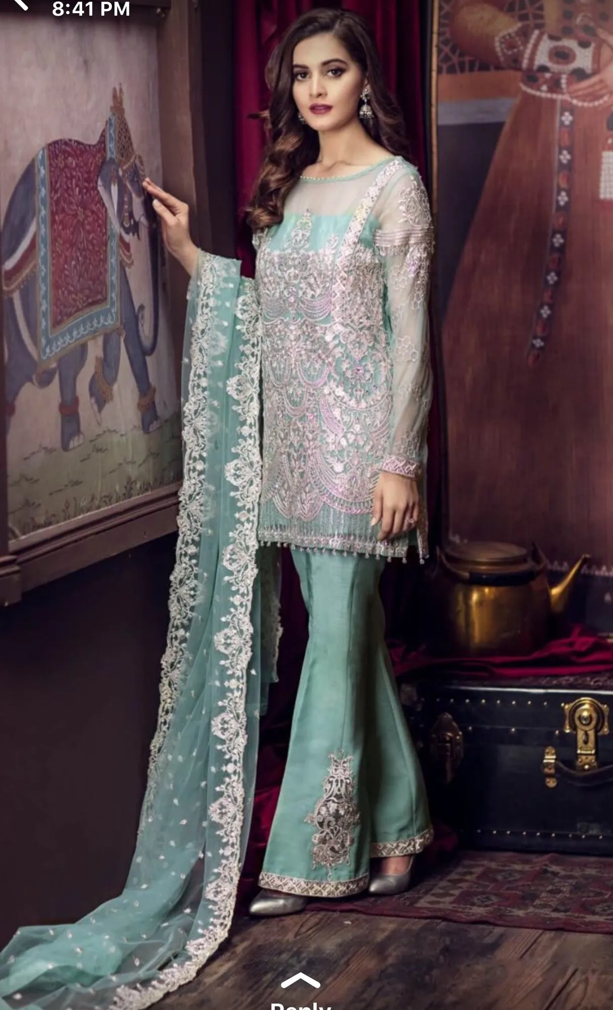 Beutifull chiffon dress by imrozia Model # C 1142