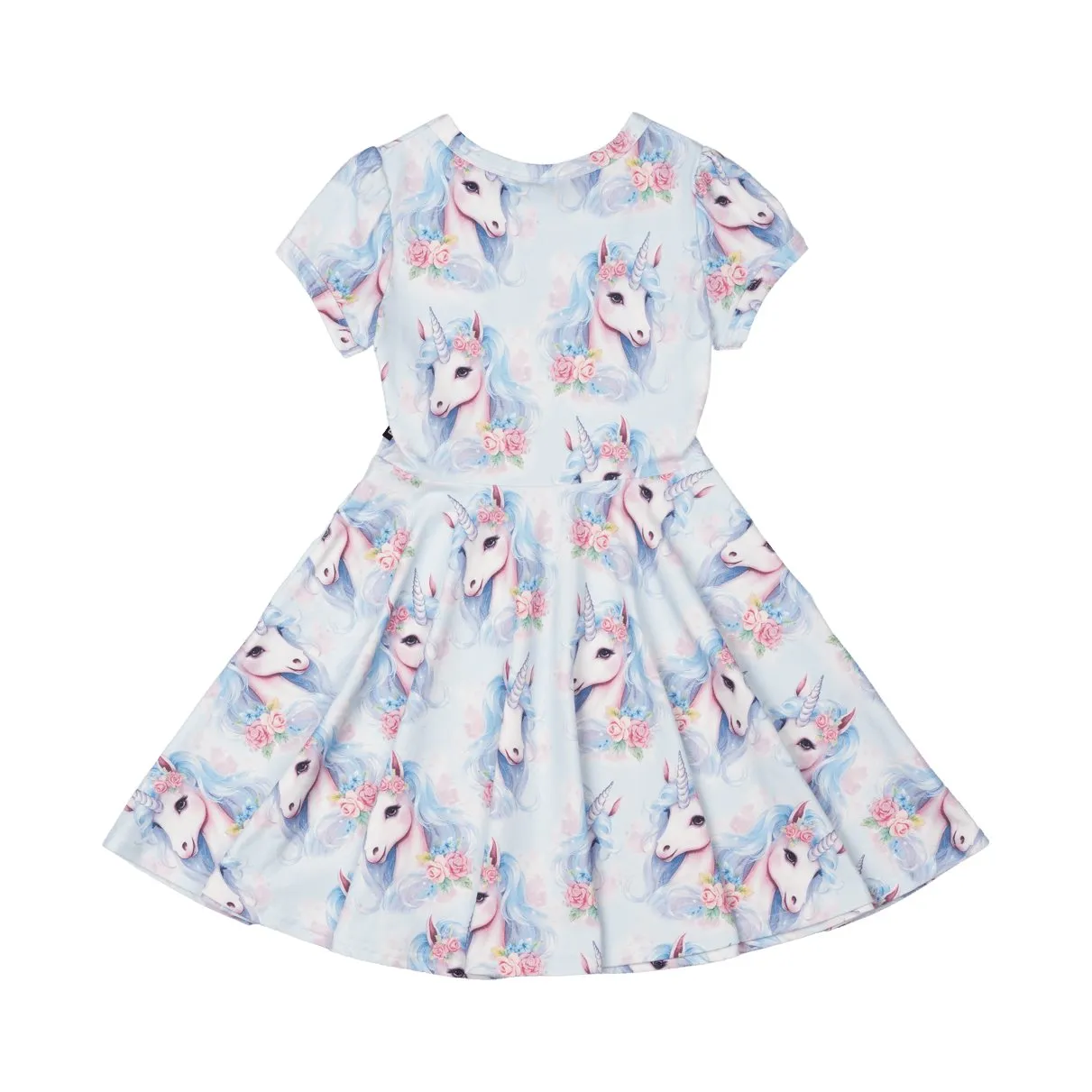 Blue Unicorn Waisted Dress