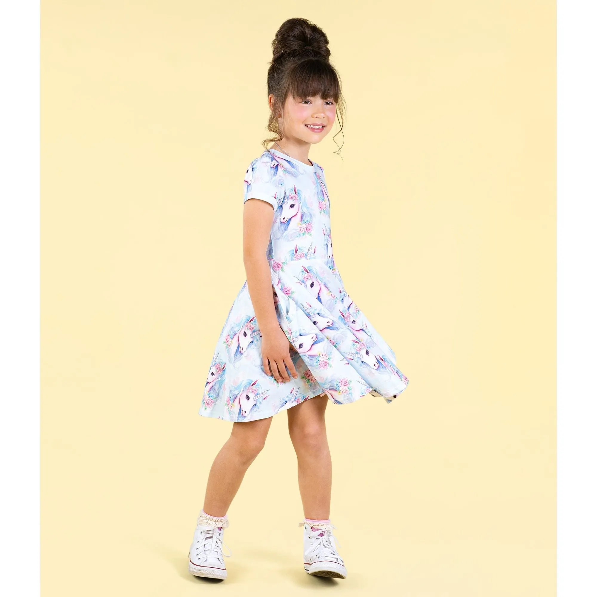 Blue Unicorn Waisted Dress