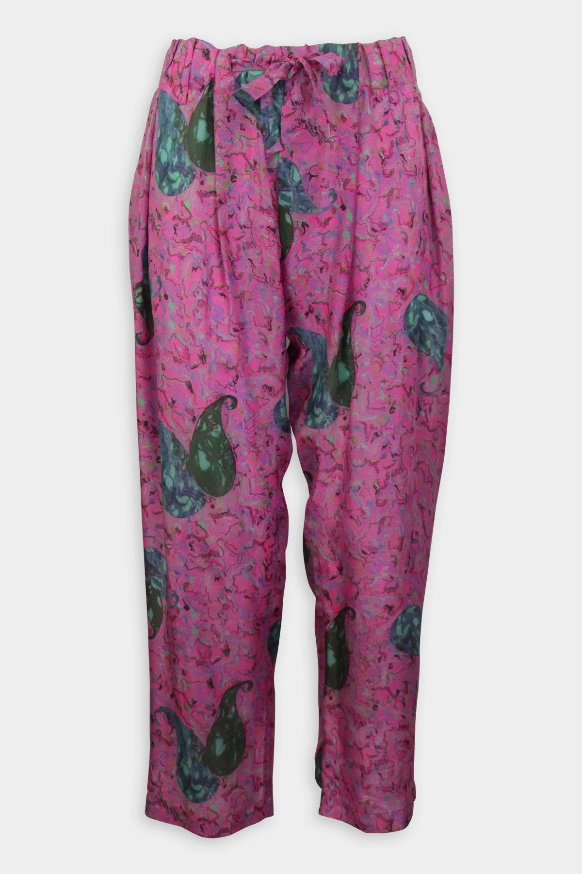 Boyfriend Trouser in Fuschia Paisley