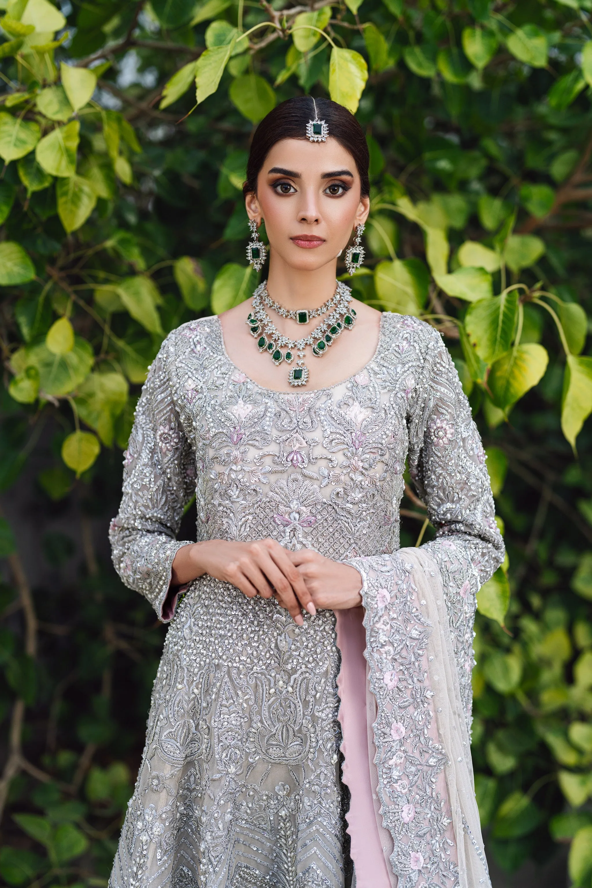 Bridal Lehenga Gown Dupatta Pakistani Wedding Dress
