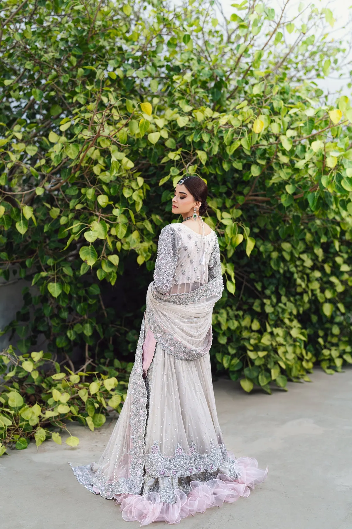 Bridal Lehenga Gown Dupatta Pakistani Wedding Dress