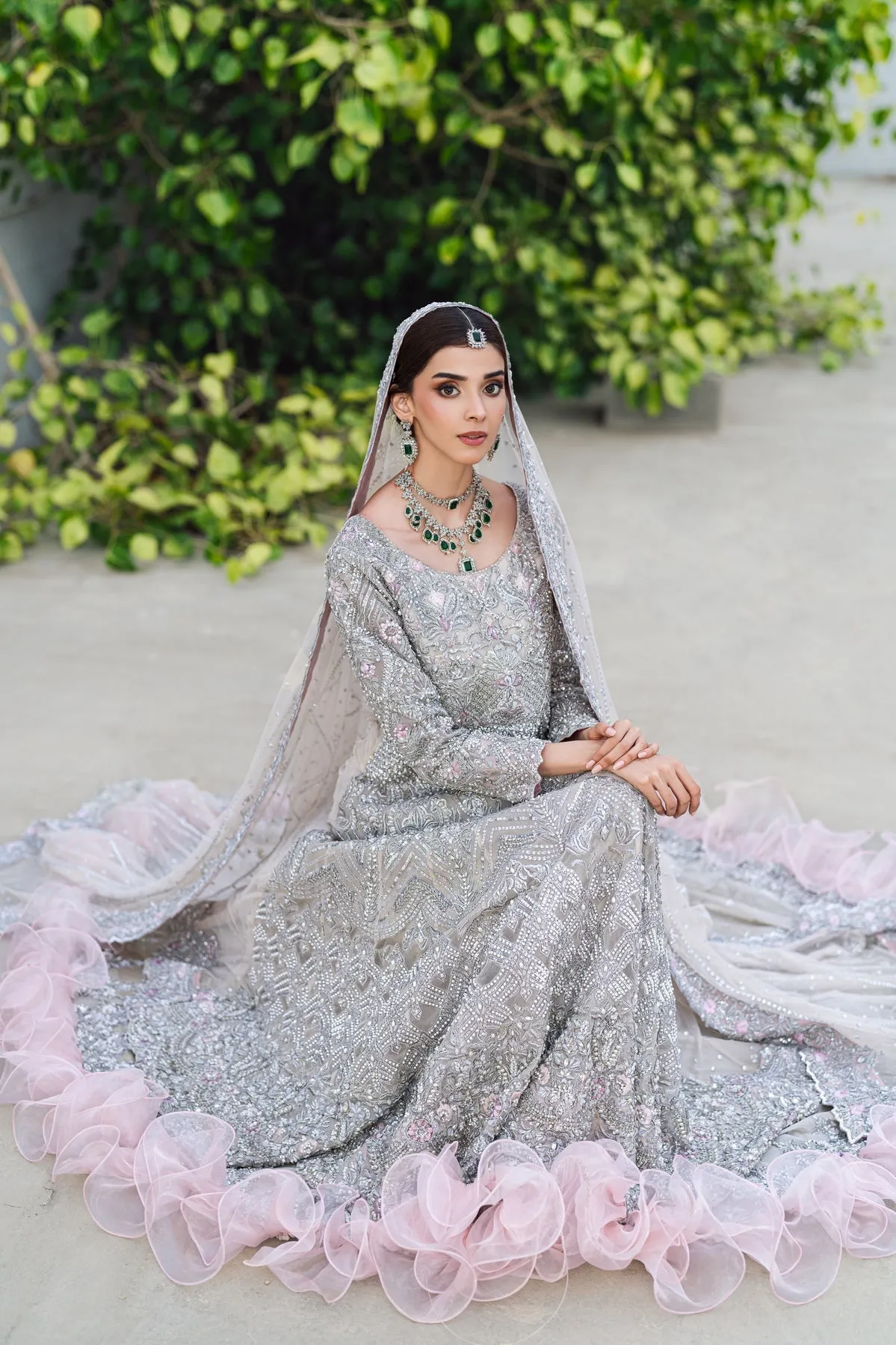 Bridal Lehenga Gown Dupatta Pakistani Wedding Dress