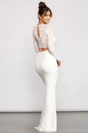 Brooke Lace V Neck Formal Dress