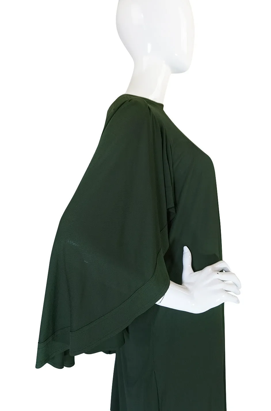 c.1980 Jean Muir Cape Back Museum Piece Dress