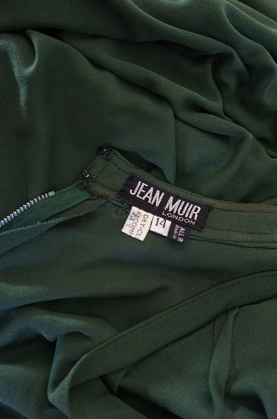 c.1980 Jean Muir Cape Back Museum Piece Dress