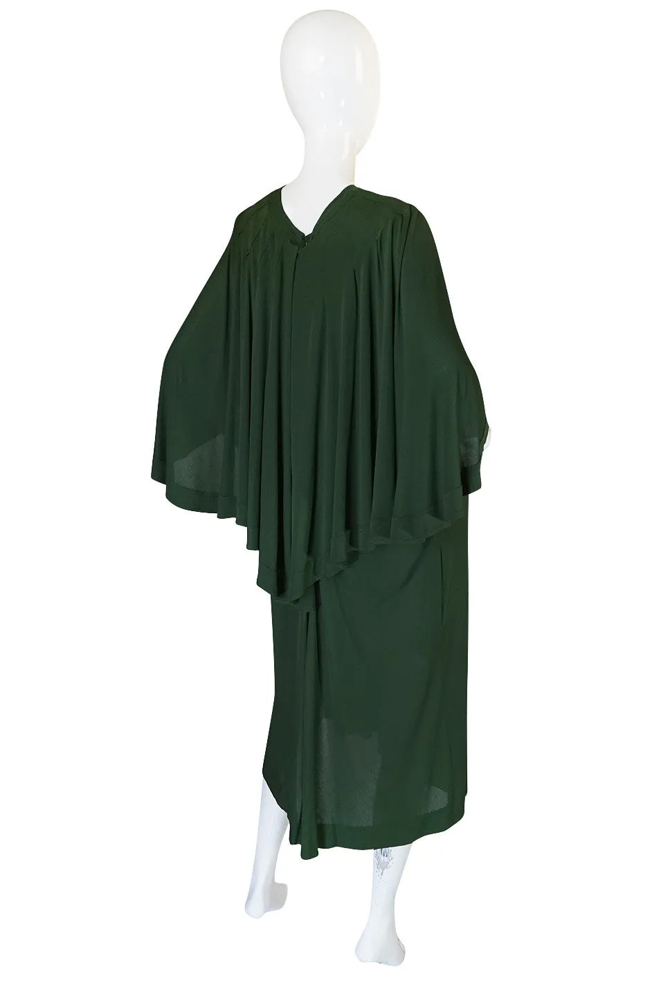 c.1980 Jean Muir Cape Back Museum Piece Dress