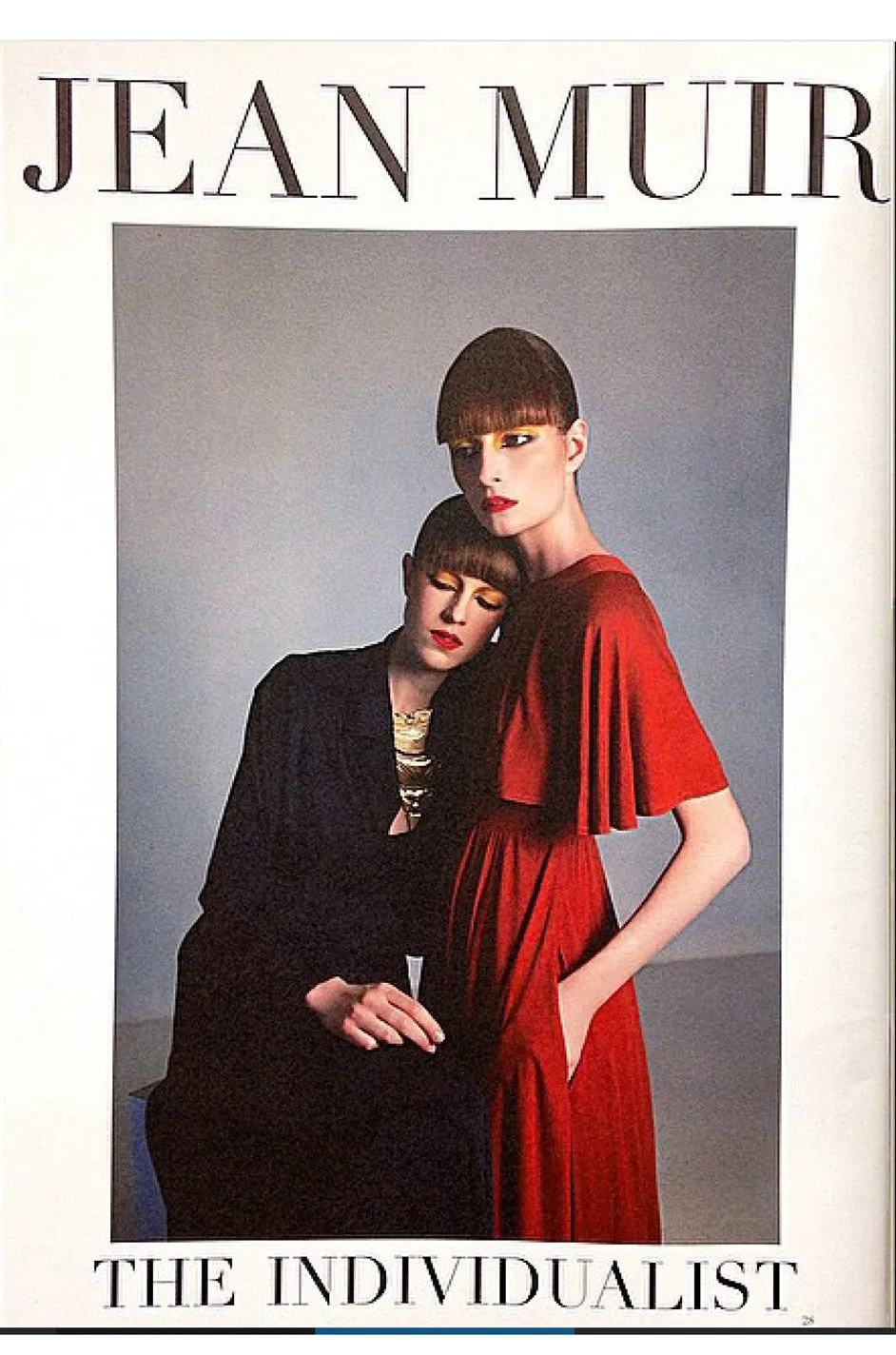 c.1980 Jean Muir Cape Back Museum Piece Dress