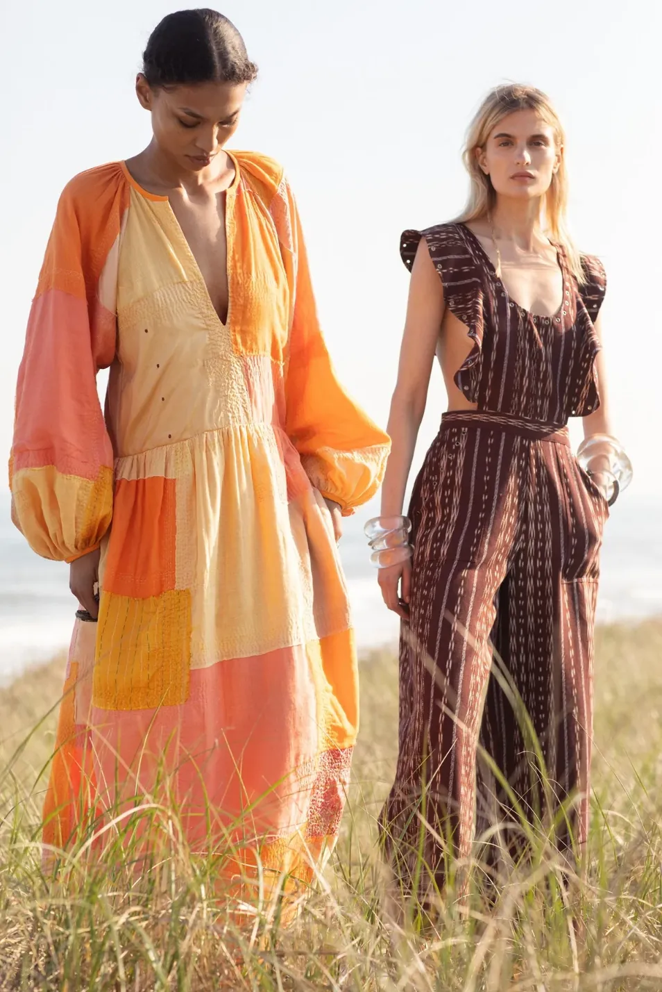Celeste Mango Sari Dress, Orange Mango