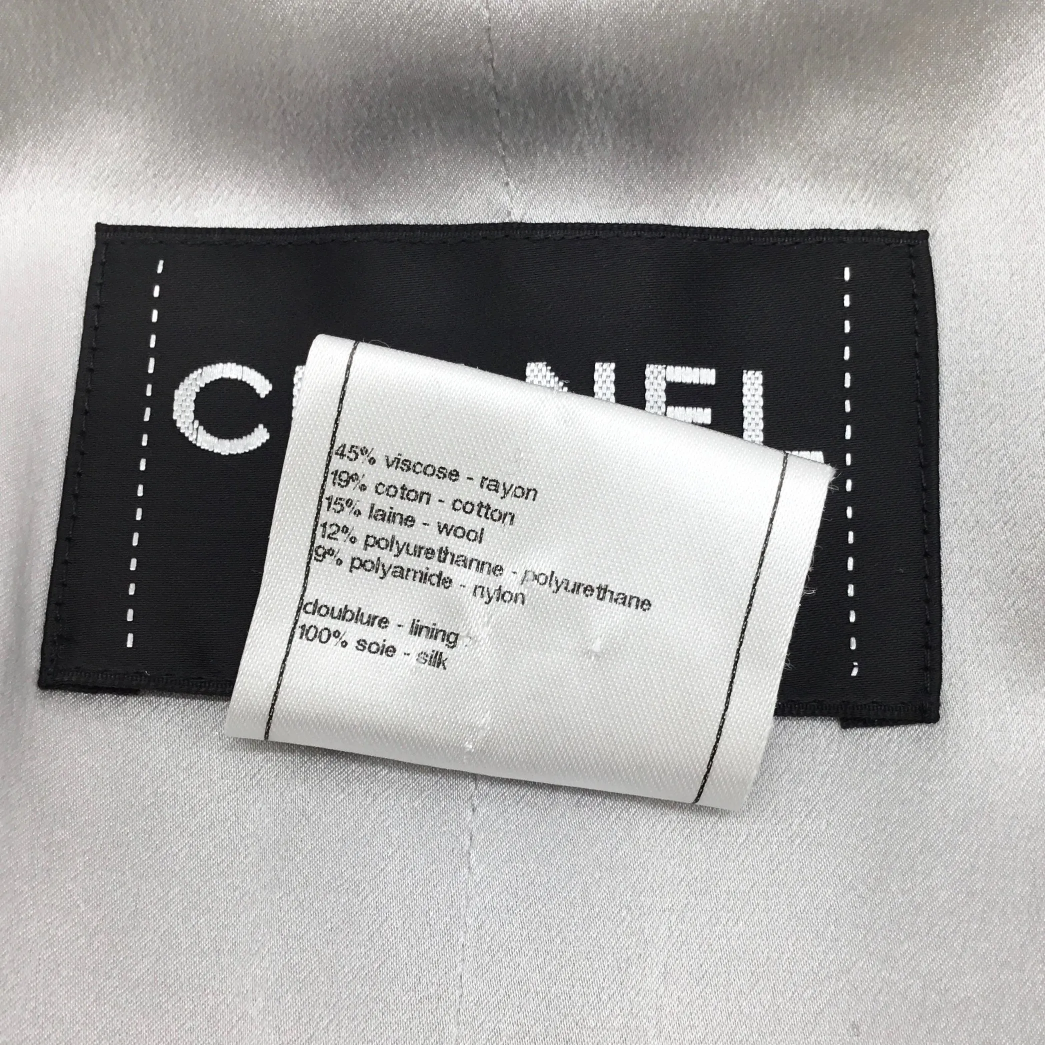Chanel Grey Silk and Tweed Dress with Jacket