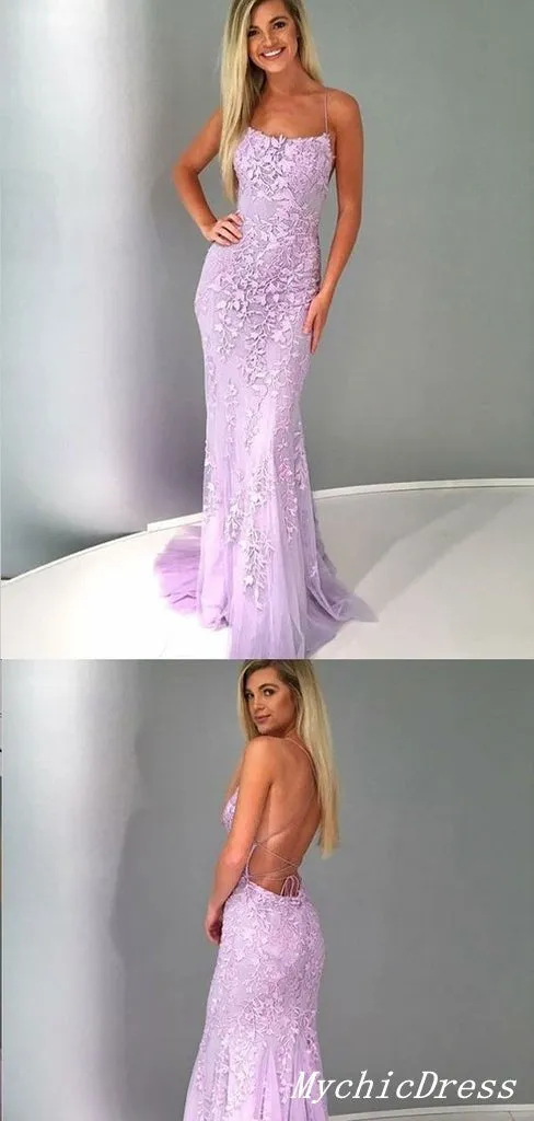 Cheap 2025 Long Lace violet Prom Dresses UK Mermaid Evening Dress Open Back