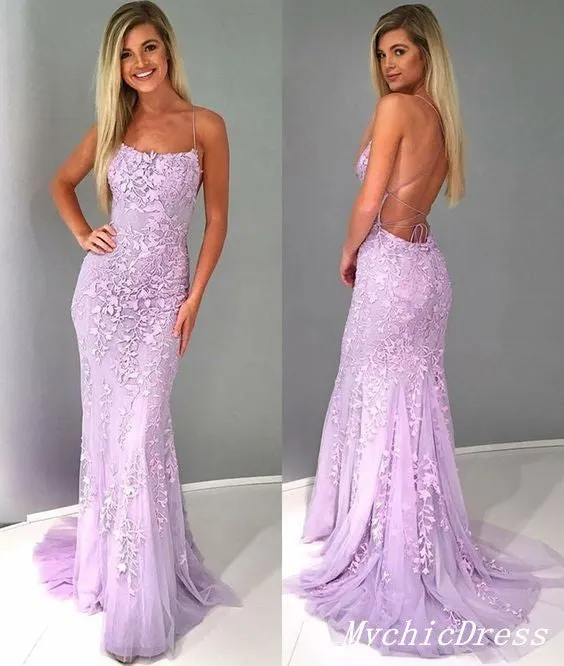 Cheap 2025 Long Lace violet Prom Dresses UK Mermaid Evening Dress Open Back