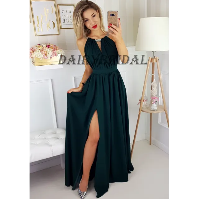 Chiffon Prom Dress, Sleeveless Prom Dress, Side Split Prom Dress, Sexy Prom Dress, A-Line Prom Dress, D50