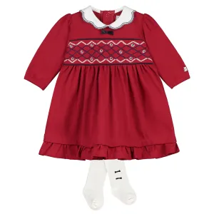 Christie Red Baby Dress with Tights