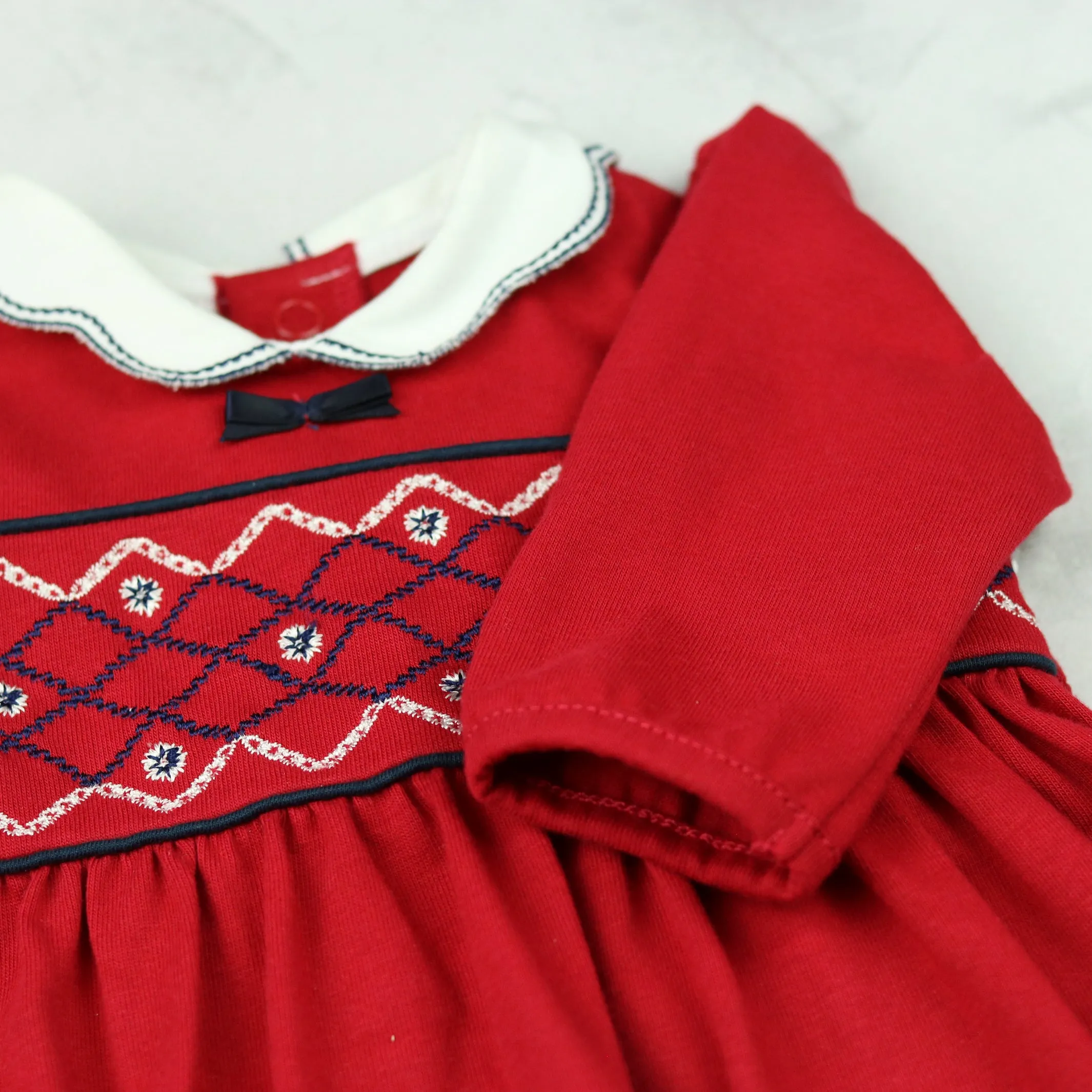 Christie Red Baby Dress with Tights