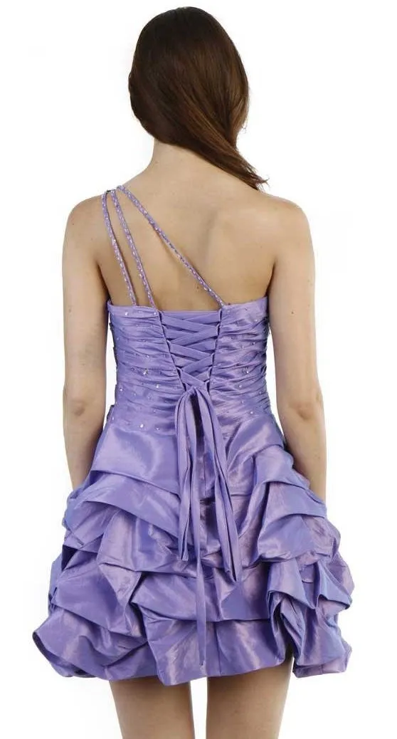 CLEARANCE - Cinderella Divine 3053 Short Bubble Dress One Strap Short (Size S)
