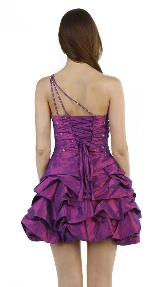 CLEARANCE - Cinderella Divine 3053 Short Bubble Dress One Strap Short (Size S)