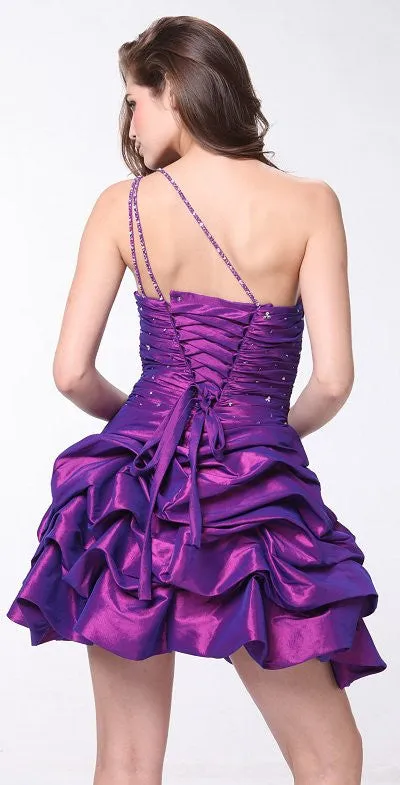 CLEARANCE - Cinderella Divine 3053 Short Bubble Dress One Strap Short (Size S)
