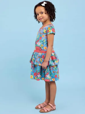 Cornflower Meadow Tiered Jersey Dress