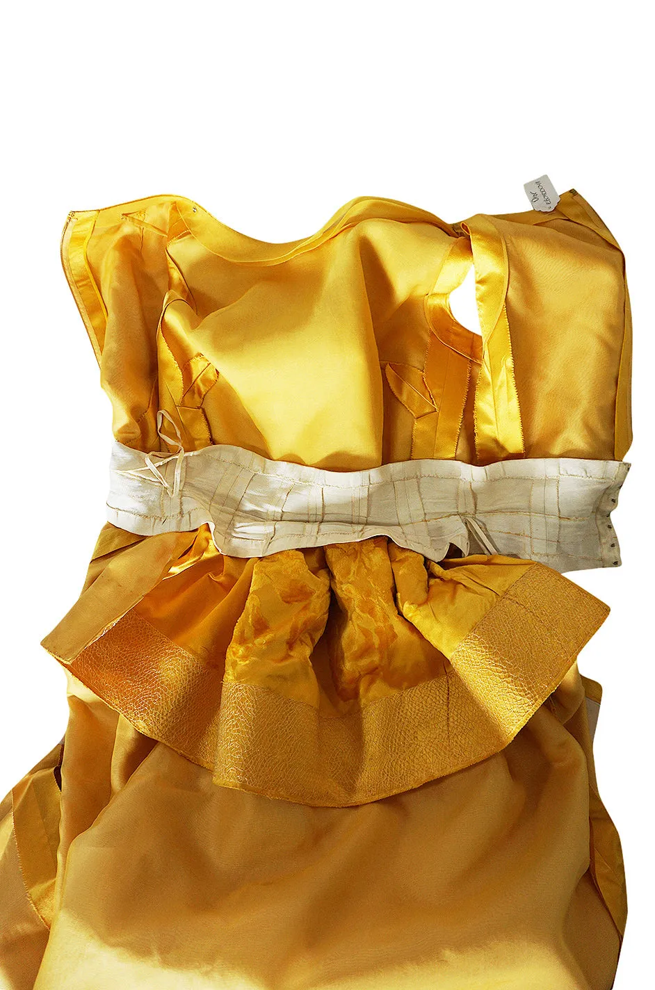 Documented 1962 Christian Dior Haute Couture Yellow Silk Dress