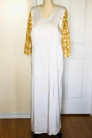 Donna’s Dress with Lace Sleeve and Pleat Detail (Style#2250DS)