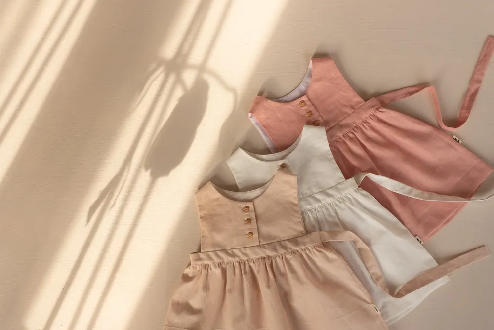 Dress With Belt - Peach